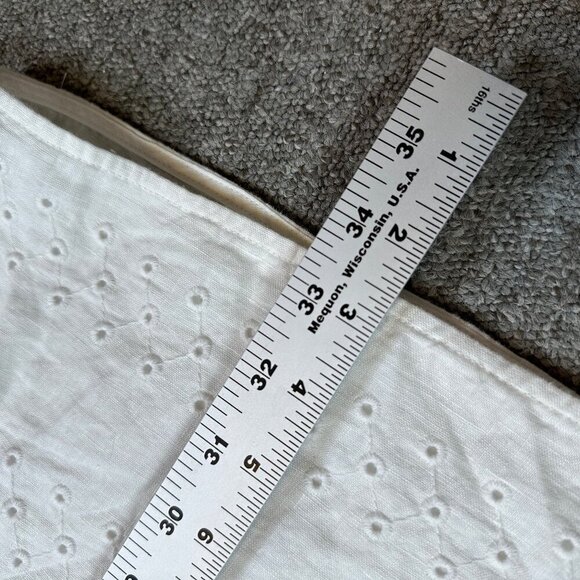Everlane The Linen Eyelet Shirtdress Bright White Collared Women's Size Medium - Picture 6 of 8